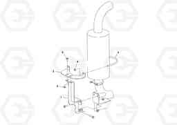 68168 Muffler Bracket Installation SD100C S/N 198060 -, Volvo Construction Equipment