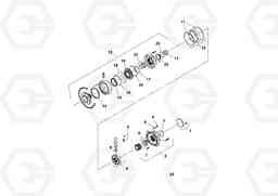 84761 Drum Drive Motor w/brake SD70D/SD70F/SD77DX/SD77F S/N 197387-, Volvo Construction Equipment