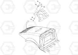 3845 Hood lock installation SD70D/SD70F/SD77DX/SD77F S/N 197387-, Volvo Construction Equipment