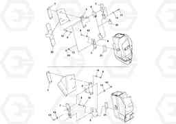 90396 Hood lock installation SD70D/SD70F/SD77DX/SD77F S/N 197387-, Volvo Construction Equipment