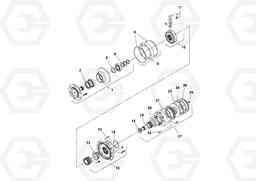 43566 Drum Drive Motor With Brake SD45D/SD45F S/N 197409 -, Volvo Construction Equipment