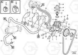 64971 Water pump and thermostat housing MC70B S/N 71000 -, Volvo Construction Equipment