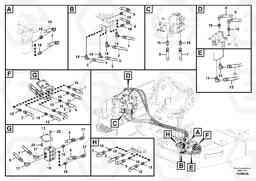 100024 Servo system, control valve to remote control valve pedal ECR305C, Volvo Construction Equipment