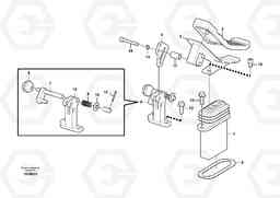 95558 Working hydraulic, remote control valve pedal for hammer and shear EC460C S/N 115001-, Volvo Construction Equipment