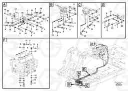 32717 Servo system, control valve to remote control valve pedal EC460C S/N 115001-, Volvo Construction Equipment