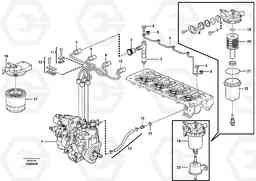 57369 Fuel lines and injectors MC70B S/N 71000 -, Volvo Construction Equipment