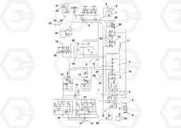 92591 Hydraulic diagram PF2181 S/N 197473-, Volvo Construction Equipment