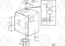 16604 Fuel tank with fitting parts EW140C, Volvo Construction Equipment