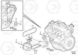 66420 Compressor with fitting parts, cooling agent R134 A MC70B S/N 71000 -, Volvo Construction Equipment