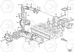 60476 Inlet manifold and exhaust manifold MC80B S/N 71000 -, Volvo Construction Equipment