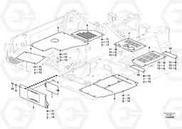 54482 Hatches under engine, hydr.pumps, cooler, m.valve and fuel tank. ECR305C, Volvo Construction Equipment