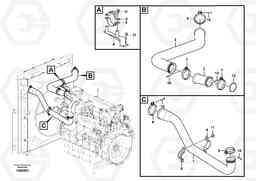 78243 Charge air cooler, plumbing ECR305C, Volvo Construction Equipment