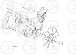 87449 Cooling fan mounting EC210B PRIME S/N 70001-/80001- 35001-, Volvo Construction Equipment