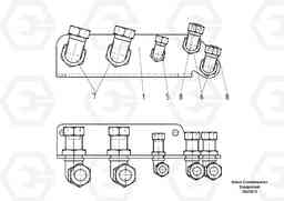 47850 Fitting Holder ABG9820 S/N 20812 -, Volvo Construction Equipment