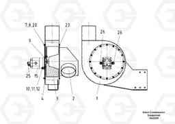 51869 Fan Assembly ABG8820/ABG8820B ABG8820 S/N 21098-23354 ABG8820B S/N 23355-, Volvo Construction Equipment