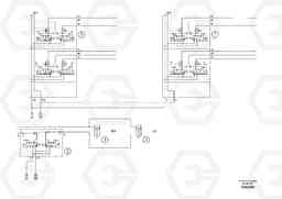 55194 Hydraulic diagram ABG8820/ABG8820B ABG8820 S/N 21098-23354 ABG8820B S/N 23355-, Volvo Construction Equipment