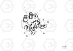 56616 Valve block ABG8820/ABG8820B ABG8820 S/N 21098-23354 ABG8820B S/N 23355-, Volvo Construction Equipment