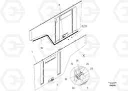 6025 Side hatch ABG8820/ABG8820B ABG8820 S/N 21098-23354 ABG8820B S/N 23355-, Volvo Construction Equipment