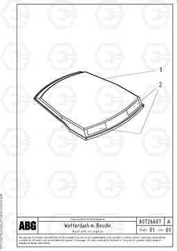 54211 Inscription Weather Roof ABG2820 S/N 20814 -, Volvo Construction Equipment