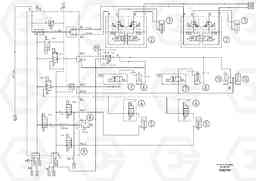 47723 Hydraulic diagram ABG8820/ABG8820B ABG8820 S/N 21098-23354 ABG8820B S/N 23355-, Volvo Construction Equipment