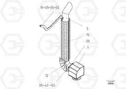 52157 Tilting Exhaust ABG8820/ABG8820B ABG8820 S/N 21098-23354 ABG8820B S/N 23355-, Volvo Construction Equipment