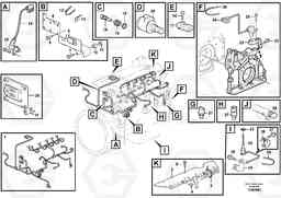 87600 Cable harness, engine EC210B PRIME S/N 70001-/80001- 35001-, Volvo Construction Equipment