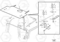 47476 Rain visor, exterior equipment EW230C, Volvo Construction Equipment
