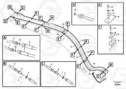 103351 Working hydraulic, quick fit on boom EW230C, Volvo Construction Equipment