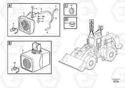 14175 Work lights, front. L350F, Volvo Construction Equipment