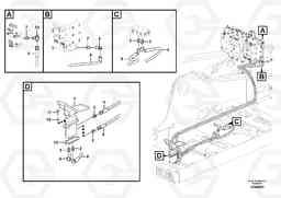 49725 Working hydraulic, 2nd boom cylinder on adjustable boom EW230C, Volvo Construction Equipment