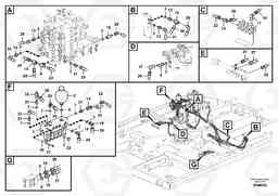 76515 Servo system, control valve to solenoid valve and swing motor. EW145B PRIME S/N 15001-, Volvo Construction Equipment
