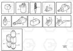 83674 Relays, sensors and solenoid valves, reference list L350F, Volvo Construction Equipment