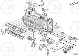 60235 Control valve with fitting parts. EC27C, Volvo Construction Equipment