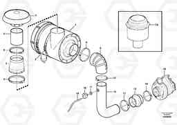 48509 Air filter with fitting parts L350F, Volvo Construction Equipment