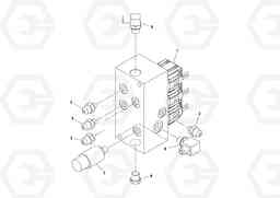 89723 Manifold Assembly SD70D/SD70F/SD77DX/SD77F S/N 197387-, Volvo Construction Equipment