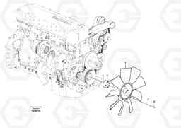 99707 Cooling fan mounting EW145B PRIME S/N 15001-, Volvo Construction Equipment