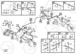 50285 Hydraulic system, lower brake line EW145B PRIME S/N 15001-, Volvo Construction Equipment