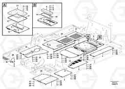 78220 Hatches under engine, hydr.pumps, cooler, m.valve and fuel tank. EC460B PRIME S/N 15001-/85001-, Volvo Construction Equipment