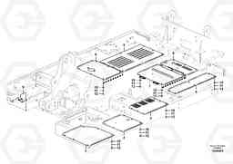 59515 Hatches under engine, hydr.pumps, cooler, m.valve and fuel tank. EC330B PRIME S/N 15001-, Volvo Construction Equipment