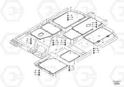 90257 Hatches under engine, hydr.pumps, cooler, m.valve and fuel tank. EC140B PRIME S/N 15001-, Volvo Construction Equipment