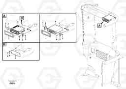 64831 Cassette radio recorder with mounting details EC55C S/N 110001- / 120001-, Volvo Construction Equipment