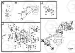 96268 Hydraulic system, control valve to boom and swing EC240B PRIME S/N 15001-/35001-, Volvo Construction Equipment