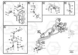 95466 Hydraulic system, control valve to boom and swing EC240B PRIME S/N 15001-/35001-, Volvo Construction Equipment