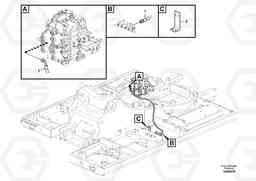 87437 Servo system, control valve to solenoid valve EC240B PRIME S/N 15001-/35001-, Volvo Construction Equipment