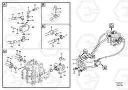 87806 Hydraulic system, control valve to boom and swing EC210B PRIME S/N 70001-/80001- 35001-, Volvo Construction Equipment