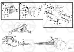 93584 Turning joint line, turning joint to travel motor EC140B PRIME S/N 15001-, Volvo Construction Equipment