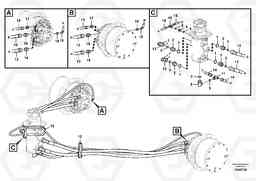 90683 Turning joint line, turning joint to travel motor EC140B PRIME S/N 15001-, Volvo Construction Equipment