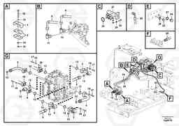 97568 Hydraulic system, control valve to boom and swing EC200B PRIME S/N 30001-, Volvo Construction Equipment