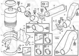 23380 Oil bath air filter with fitting parts A25E, Volvo Construction Equipment