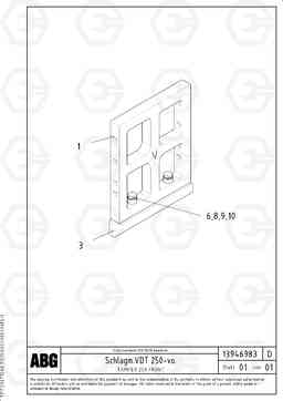 71082 Tamper for extension VDT 121 VARIO ATT.SCREED 9,0 - 12,0M ABG8820/ABG8820B, Volvo Construction Equipment